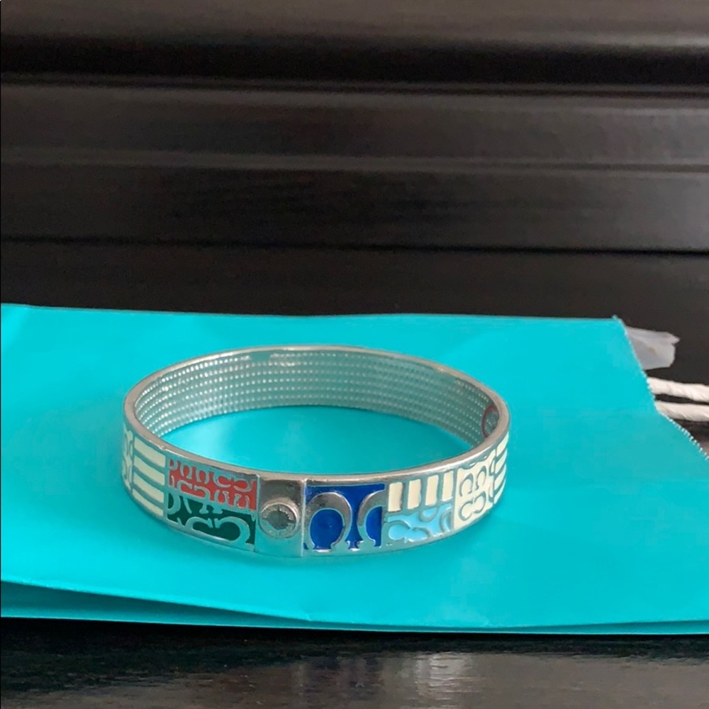 Coach Multicolor Silver Bangle Bracelet - image 2